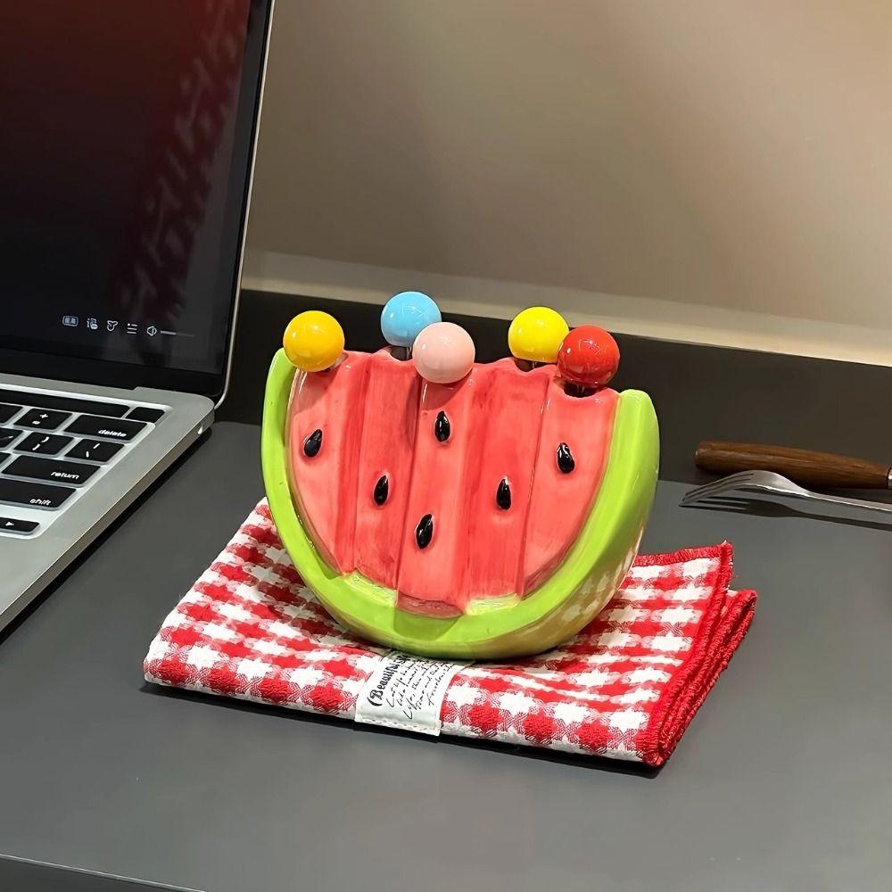 Cute Fruit Stick Stainless Steel Dessert Cake Fork Kitchen Supplies Fruit Skewer Home Decoration Watermelon
Cute Fruit Stick Stainless Steel Dessert Cake Fork Kitchen Supplies Fruit Skewer Home Decoration Watermelon