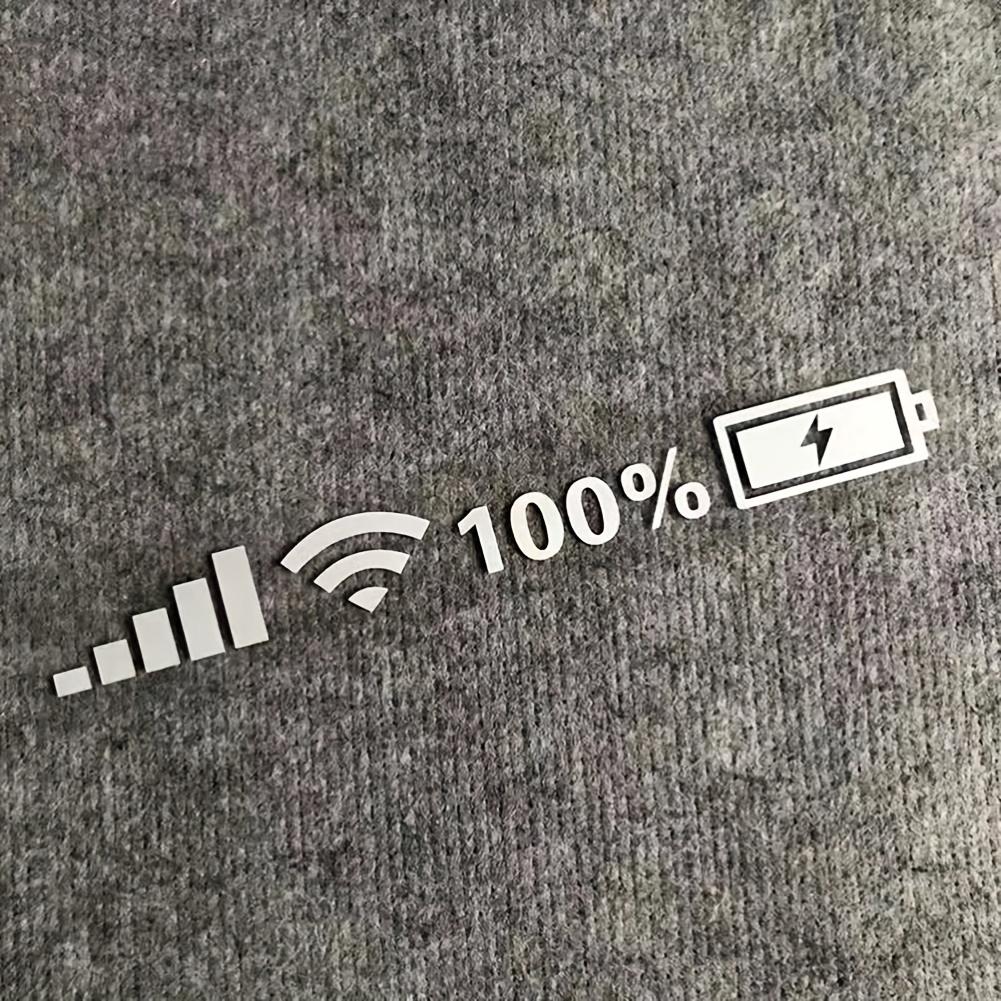 Vinyl Reflective Stickers for Cars Wifi Battery Level Signal Decals Fun Interior Decorations Suitable for Automotive Additions 26cm
Vinyl Reflective Stickers for Cars Wifi Battery Level Signal Decals Fun Interior Decorations Suitable for Automotive Additions 26cm