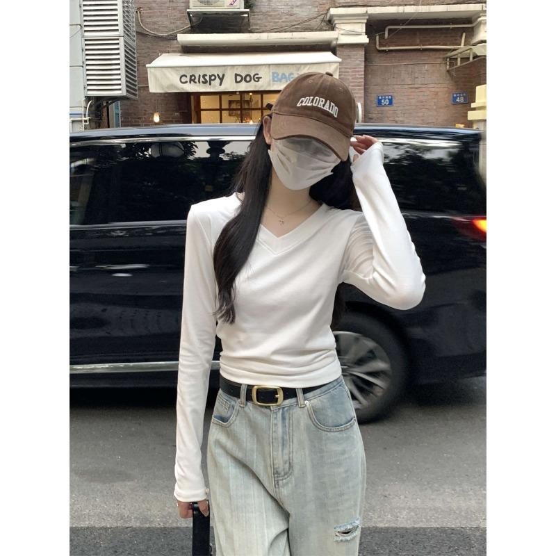 Front shoulder collar slim-fitting and thin top women s spring basic long-sleeved shirt with bottoming shirt versatile L білий
Front shoulder collar slim-fitting and thin top women s spring basic long-sleeved shirt with bottoming shirt versatile L білий