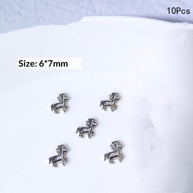 10Pcs Cute Cartoon Alloy Pony Nail Accessories Stylish Three-Dimensional Horse Nail Decoration For Girls Manicure Accessories A2
10Pcs Cute Cartoon Alloy Pony Nail Accessories Stylish Three-Dimensional Horse Nail Decoration For Girls Manicure Accessories A2