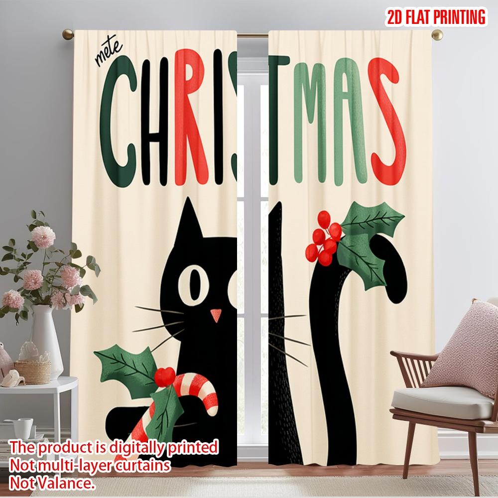 2pcs,2D plane printing Curtain Fabric Christmas Cat Versatile Durable Polyester (without rod) Gifts Use for Bedroom, Living 52.50×116.00 CM 2pcs
2pcs,2D plane printing Curtain Fabric Christmas Cat Versatile Durable Polyester (without rod) Gifts Use for Bedroom, Living 52.50×116.00 CM 2pcs