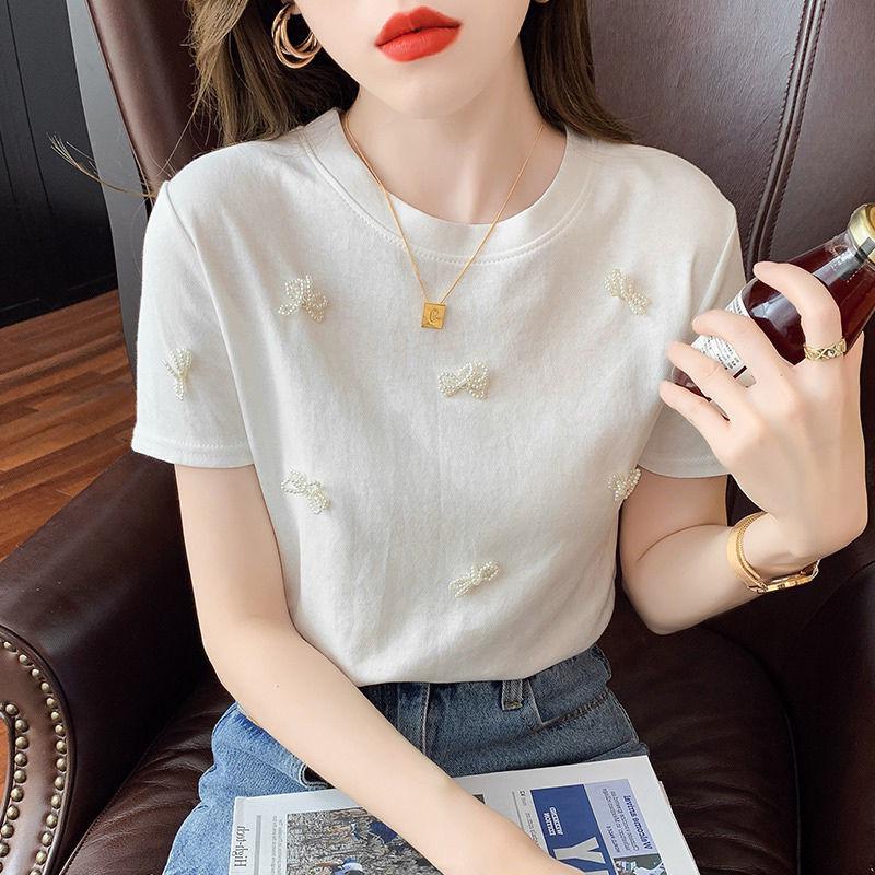2025 Summer Women s French Fashion Beaded Bow Slim T-Shirt Medium
2025 Summer Women s French Fashion Beaded Bow Slim T-Shirt Medium