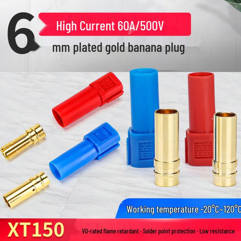 XT150 High Current Plug Connector for Drone and Model Aircraft ESC & Lithium Battery Charging XT150 Male - Black
XT150 High Current Plug Connector for Drone and Model Aircraft ESC & Lithium Battery Charging XT150 Male - Black