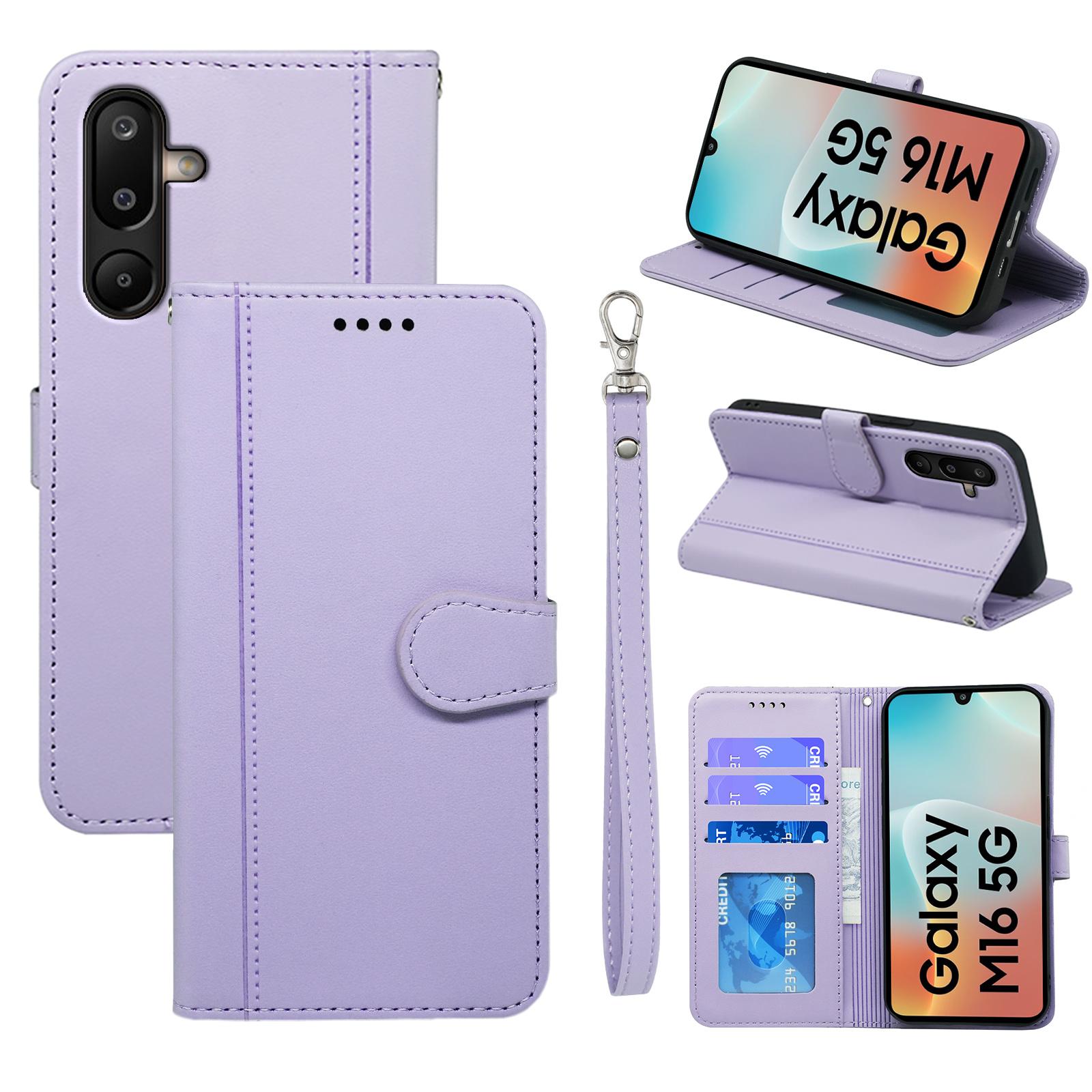 For Samsung Galaxy M16 5G/F16 5G Wallet Case Magnetic Snap Leather Phone Cover with Strap Purple
For Samsung Galaxy M16 5G/F16 5G Wallet Case Magnetic Snap Leather Phone Cover with Strap Purple