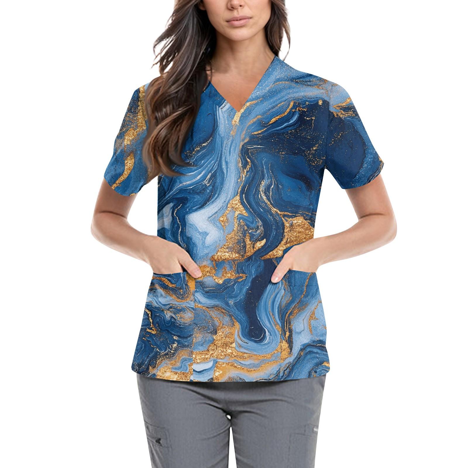 Жіночий милий принтований робочий одяг, V-подібний виріз, двошарові кишені, базовий пуловер з короткими рукавами, Валентина XL
Жіночий милий принтований робочий одяг, V-подібний виріз, двошарові кишені, базовий пуловер з короткими рукавами, Валентина XL