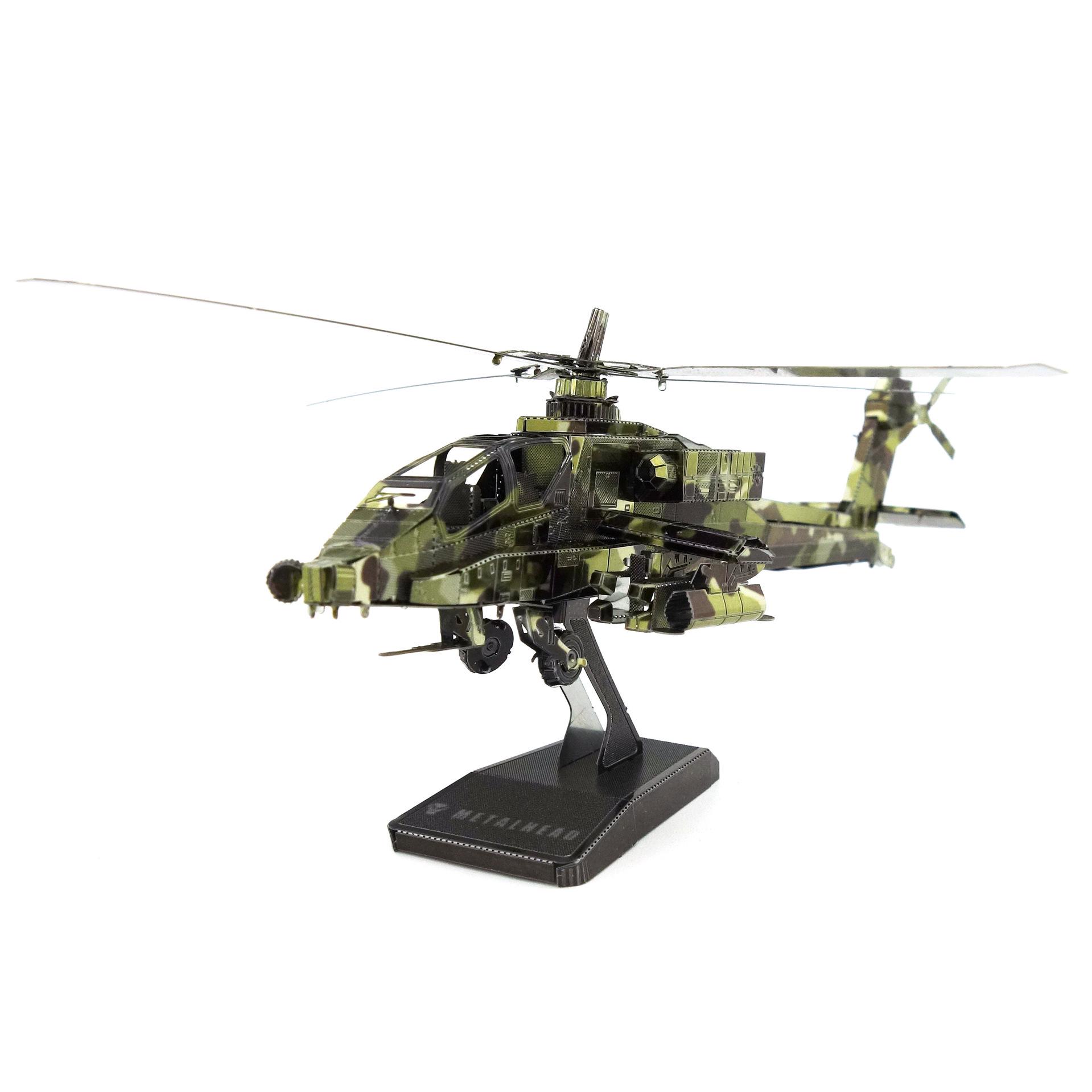 AH64 Apache Цельнометаллический из нержавеющей стали DIY Модель вертолета - 3D Пазл, Клей не требуется
AH64 Apache Цельнометаллический из нержавеющей стали DIY Модель вертолета - 3D Пазл, Клей не требуется
