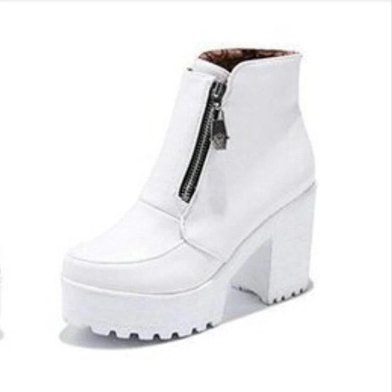 ANNYMOLI Жіночі ботильйони, круглий носок, товсті високі підбори, короткі черевики на платформі та блискавці, лаконічні жіночі модні туфлі, зимові чорно-білі 43 36 білий
ANNYMOLI Жіночі ботильйони, круглий носок, товсті високі підбори, короткі черевики на платформі та блискавці, лаконічні жіночі модні туфлі, зимові чорно-білі 43 36 білий