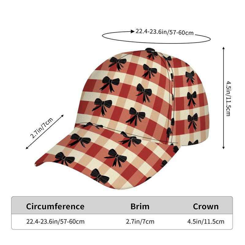 Red Checkered Bow Pattern Print Classic Baseball Cap Lightweight Adjustable Duckbill Hat Perfect for Casual Outings Ideal
Red Checkered Bow Pattern Print Classic Baseball Cap Lightweight Adjustable Duckbill Hat Perfect for Casual Outings Ideal