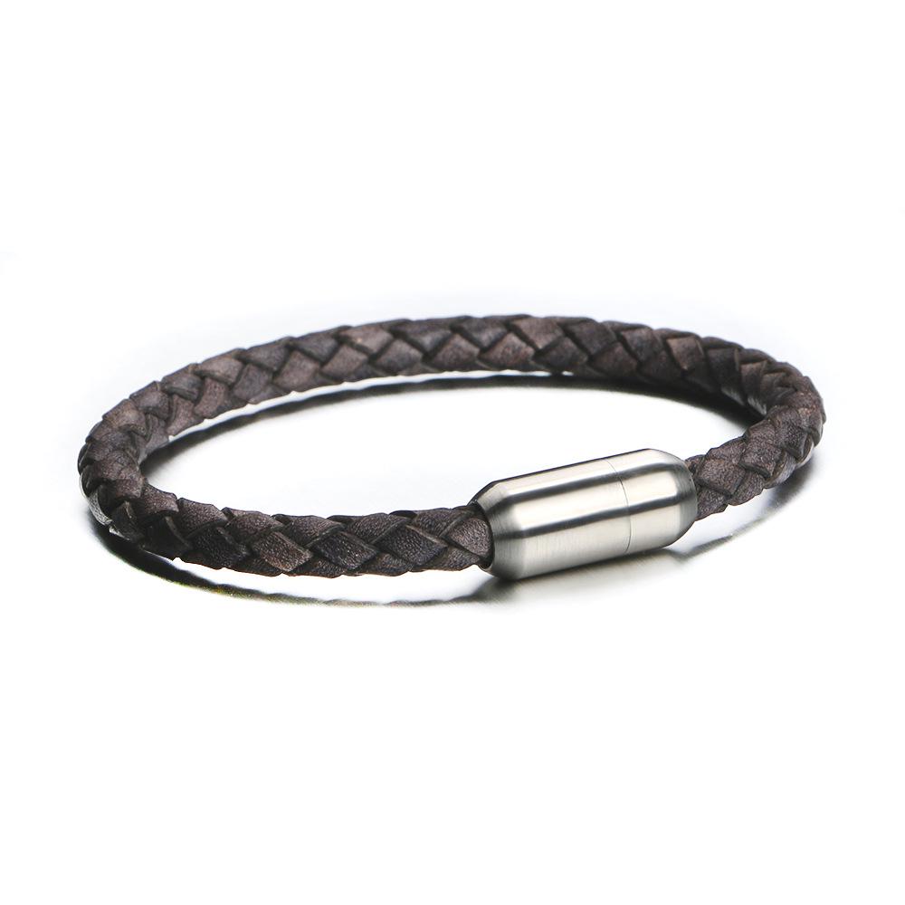 Stainless Steel & Leather Cord Bracelet with Engraving - Personalized Trendy Fashion Accessory
Stainless Steel & Leather Cord Bracelet with Engraving - Personalized Trendy Fashion Accessory