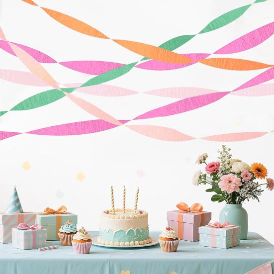 Yousheng 5 Rolls Crepe Paper Streamers Rainbow Assorted Colored Streamers Party Favors for Birthdays Weddings Baby Shower Decoration 5pcs
Yousheng 5 Rolls Crepe Paper Streamers Rainbow Assorted Colored Streamers Party Favors for Birthdays Weddings Baby Shower Decoration 5pcs