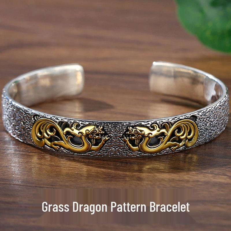 Men s Fashion Silver Plated Dragon Pattern Adjustable Bangle - Retro Valentine s Day Gift
Men s Fashion Silver Plated Dragon Pattern Adjustable Bangle - Retro Valentine s Day Gift