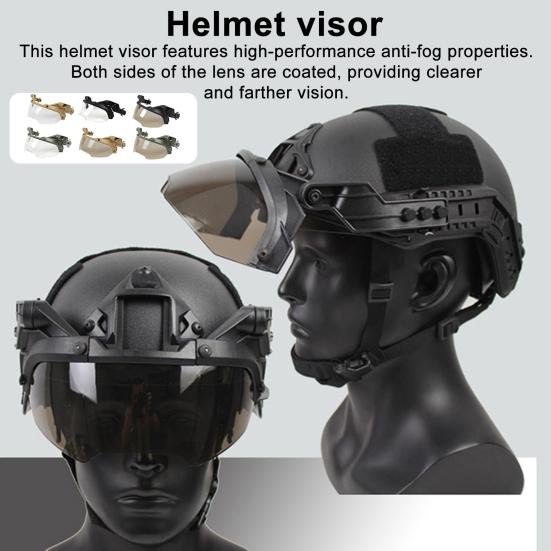 Tactical Helmet Flip Goggles Adjustable Windproof Sand-proof Breathable Men Women Outdoor Cycling Half Face Guard Anti-Fog Goggles
Tactical Helmet Flip Goggles Adjustable Windproof Sand-proof Breathable Men Women Outdoor Cycling Half Face Guard Anti-Fog Goggles