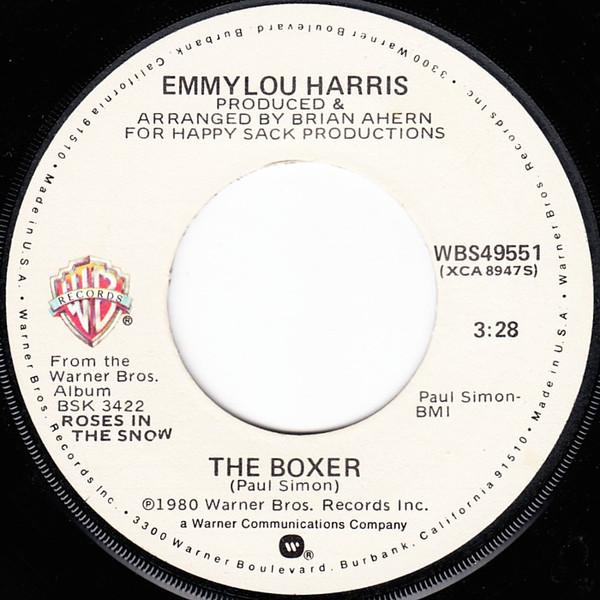 7inch Record EMMYLOU HARRIS - The Boxer / Precious Love WBS49551 Warner Bros. Re 1980 US Folk Used
7inch Record EMMYLOU HARRIS - The Boxer / Precious Love WBS49551 Warner Bros. Re 1980 US Folk Used