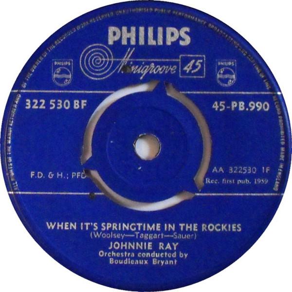 7-дюймовая пластинка JOHNNIE RAY When Its Springtime In The Rockies 45PB990 Philips 1960 UK Rock Б/у
7-дюймовая пластинка JOHNNIE RAY When Its Springtime In The Rockies 45PB990 Philips 1960 UK Rock Б/у