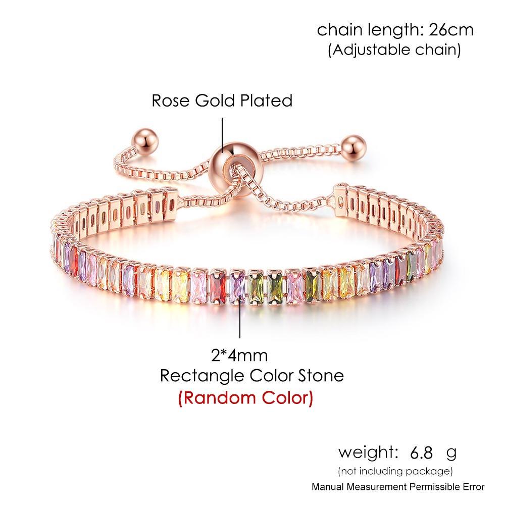 Colorful Tennis Bracelet for Teen Girl Korean Fashion Gold Color Zircon Chains on Hand Friend Gift Women Rainbow Crystal Jewelry
Colorful Tennis Bracelet for Teen Girl Korean Fashion Gold Color Zircon Chains on Hand Friend Gift Women Rainbow Crystal Jewelry