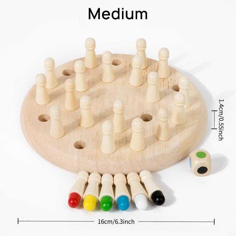 Montessori Wooden Memory Match Stick Chess Board Game - Educational Early Learning Color Recognition Focus Training Puzzle
Montessori Wooden Memory Match Stick Chess Board Game - Educational Early Learning Color Recognition Focus Training Puzzle