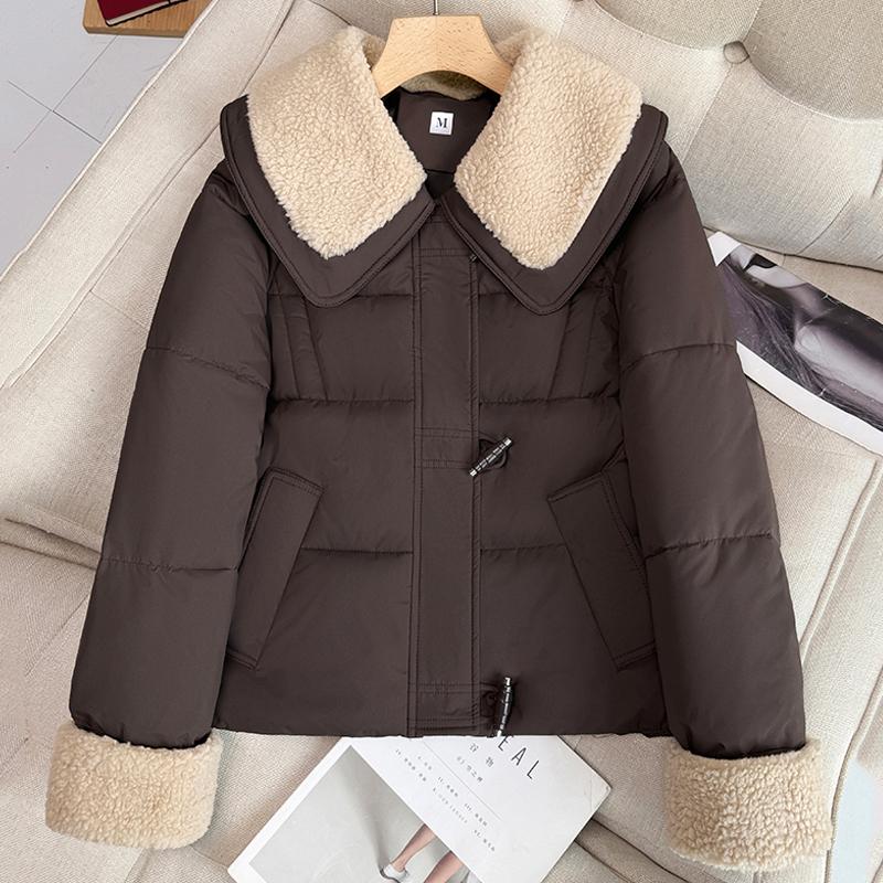 Модные зимние женские пальто с воротником из искусственной овечьей шерсти, теплые короткие парки, свободные женские куртки 2XL коричневый
Модные зимние женские пальто с воротником из искусственной овечьей шерсти, теплые короткие парки, свободные женские куртки 2XL коричневый