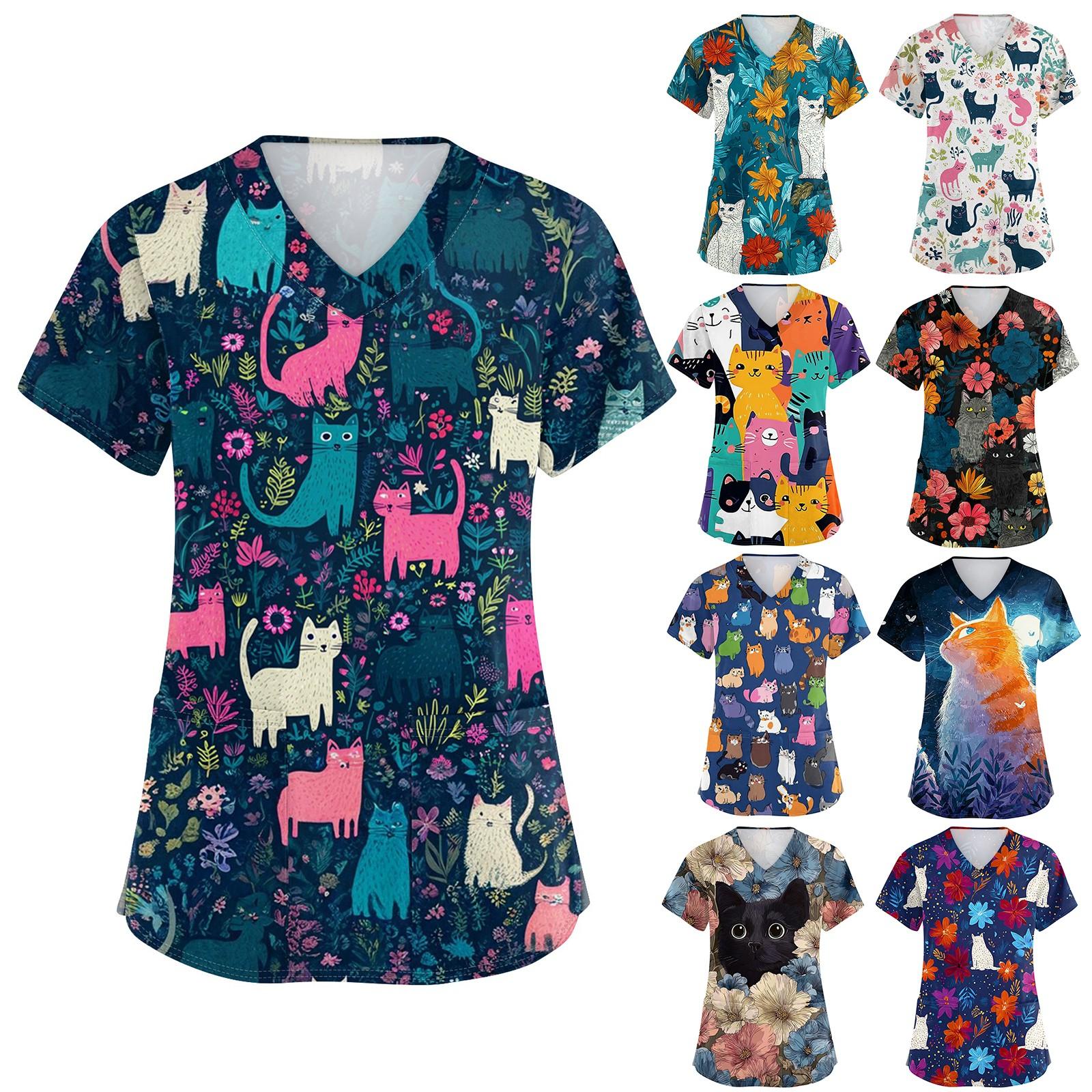 Women s V-neck Printed Short-sleeved Work Clothes With Side-slit Pockets And Uniforms XL
Women s V-neck Printed Short-sleeved Work Clothes With Side-slit Pockets And Uniforms XL