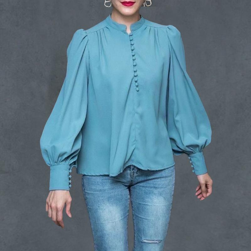 ZANZEA Женская повседневная блузка с воротником-стойкой и длинным рукавом S
ZANZEA Женская повседневная блузка с воротником-стойкой и длинным рукавом S