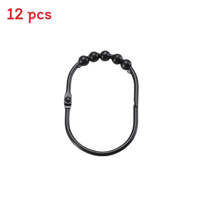 Metal Oval Shower Curtain Ring Hooks With Five Ball Bearings For Bathroom Decor And Waterproof Use Black
Metal Oval Shower Curtain Ring Hooks With Five Ball Bearings For Bathroom Decor And Waterproof Use Black