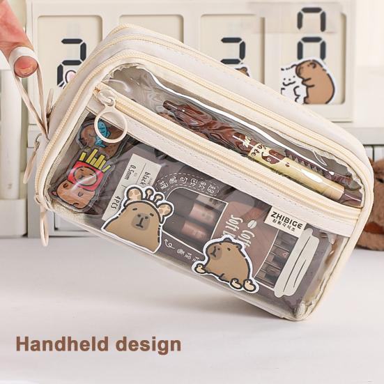 Yousheng Large Capacity Pencil Case Layered Design Zipper Closure Transparent Compartment Stationery Organizer Pen Pouch
Yousheng Large Capacity Pencil Case Layered Design Zipper Closure Transparent Compartment Stationery Organizer Pen Pouch