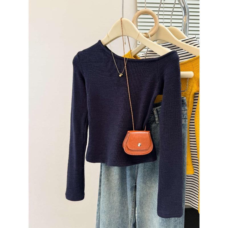 Real shot diagonal neck off-the-shoulder long-sleeved T-shirt women s early autumn slim-fit bottoming shirt with a solid-color top inside XL тёмно-синий
Real shot diagonal neck off-the-shoulder long-sleeved T-shirt women s early autumn slim-fit bottoming shirt with a solid-color top inside XL тёмно-синий