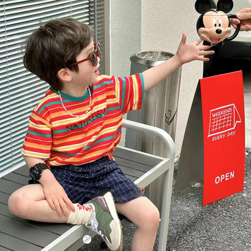 Boys Striped Round Neck Short Sleeve T-Shirt Set for Summer 2025 - Trendy Small and Medium Children s Wear 140cm
Boys Striped Round Neck Short Sleeve T-Shirt Set for Summer 2025 - Trendy Small and Medium Children s Wear 140cm