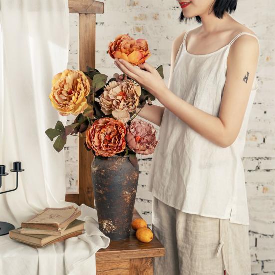 Ложный цветок, привлекательный, яркий, практичный, хороший, довольно искусственный цветок пиона, растение для гостиной 
Ложный цветок, привлекательный, яркий, практичный, хороший, довольно искусственный цветок пиона, растение для гостиной