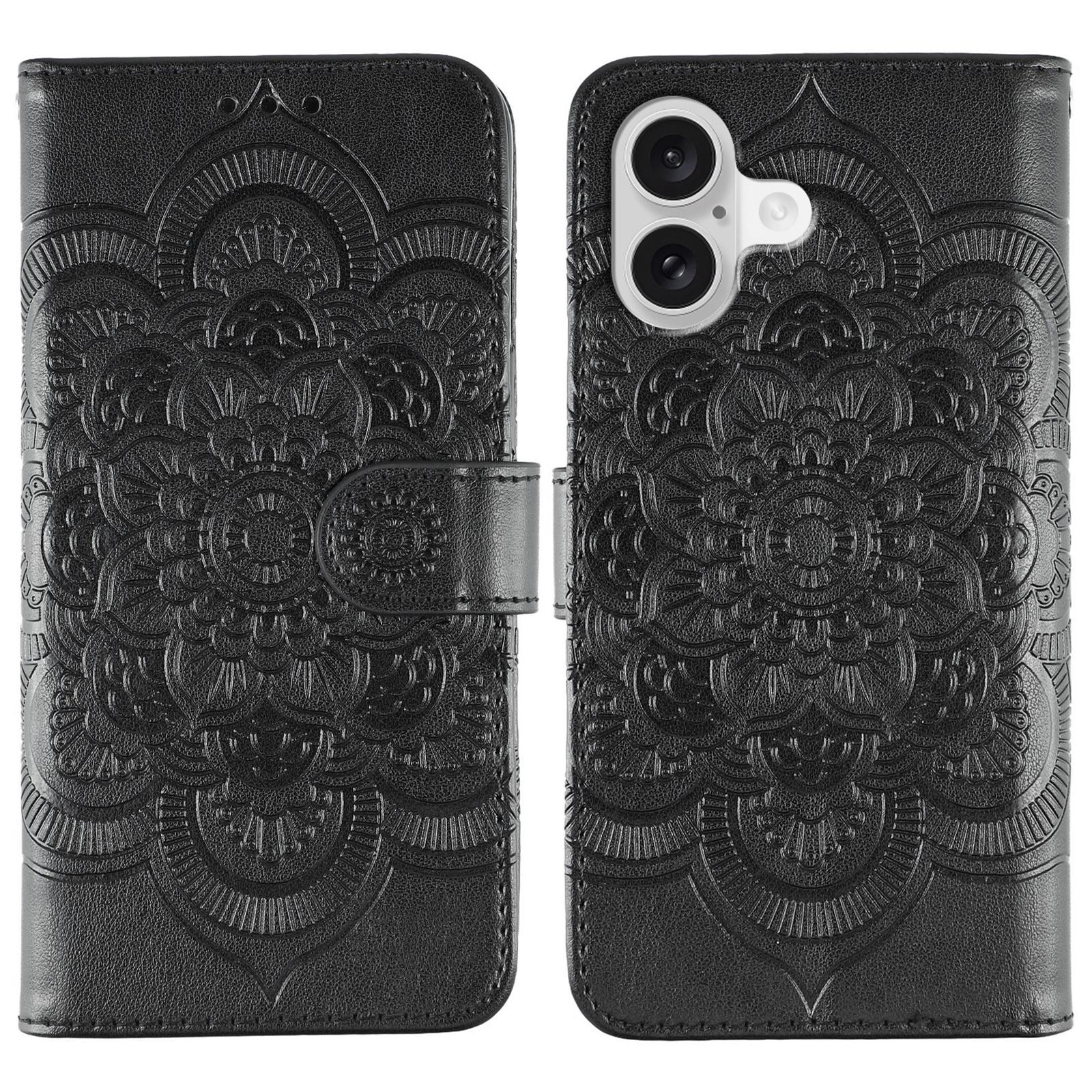 For iPhone 17 Case PU Leather Mandala Imprinted Design Wallet Phone Cover with Wrist Strap Black
For iPhone 17 Case PU Leather Mandala Imprinted Design Wallet Phone Cover with Wrist Strap Black