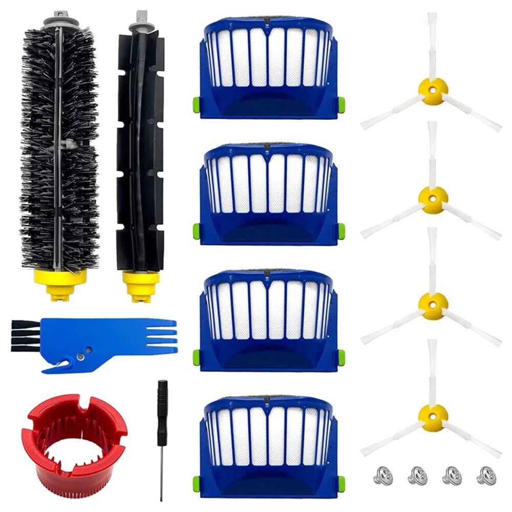 1 Pair Main Brush for iRobot Roomba 600 Series, 4 Replacement Filter+4 Side-Edge Brush+2 Comb+1 Screwdriver A
1 Pair Main Brush for iRobot Roomba 600 Series, 4 Replacement Filter+4 Side-Edge Brush+2 Comb+1 Screwdriver A