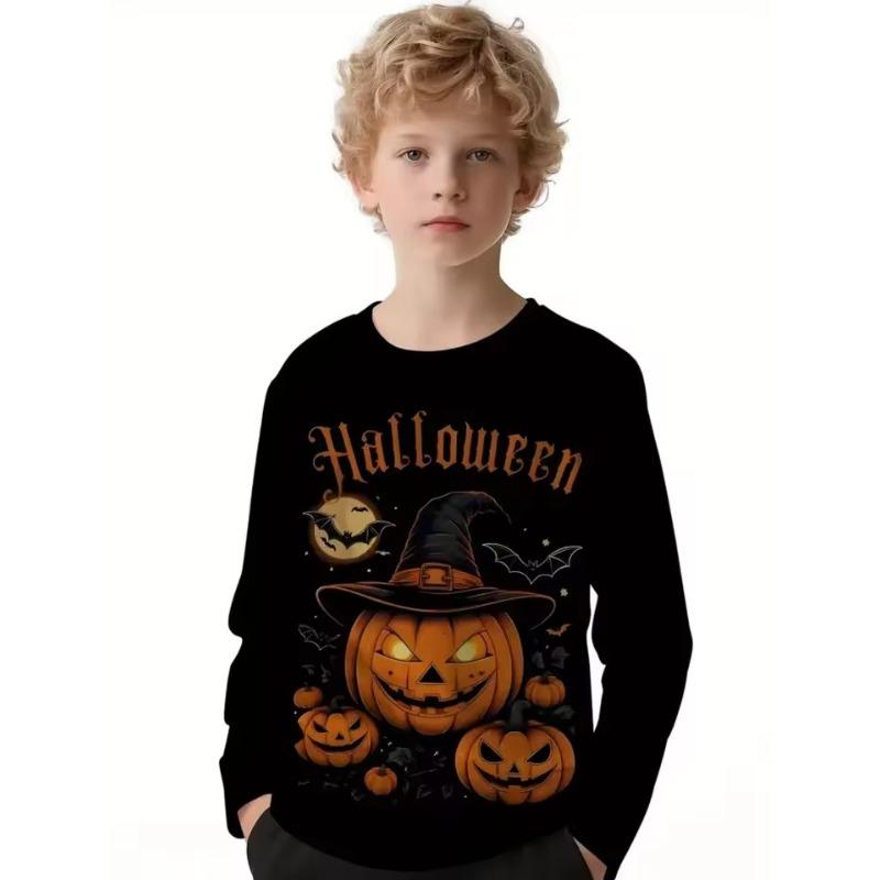 Halloween Boys T-Shirt Pumpkin Print Autumn Long Sleeve T-Shirt Casual Children s Tops Outdoor Comfortable Children s Clothing 170
Halloween Boys T-Shirt Pumpkin Print Autumn Long Sleeve T-Shirt Casual Children s Tops Outdoor Comfortable Children s Clothing 170
