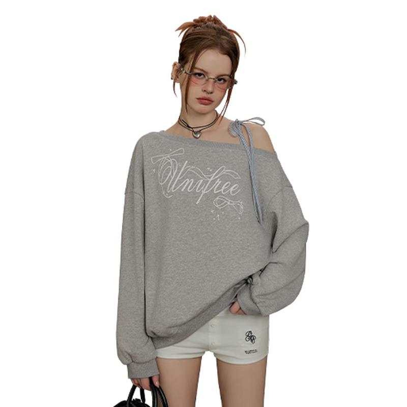 UNIFREE Women s Slanted Shoulder Tie Sweatshirt S
UNIFREE Women s Slanted Shoulder Tie Sweatshirt S