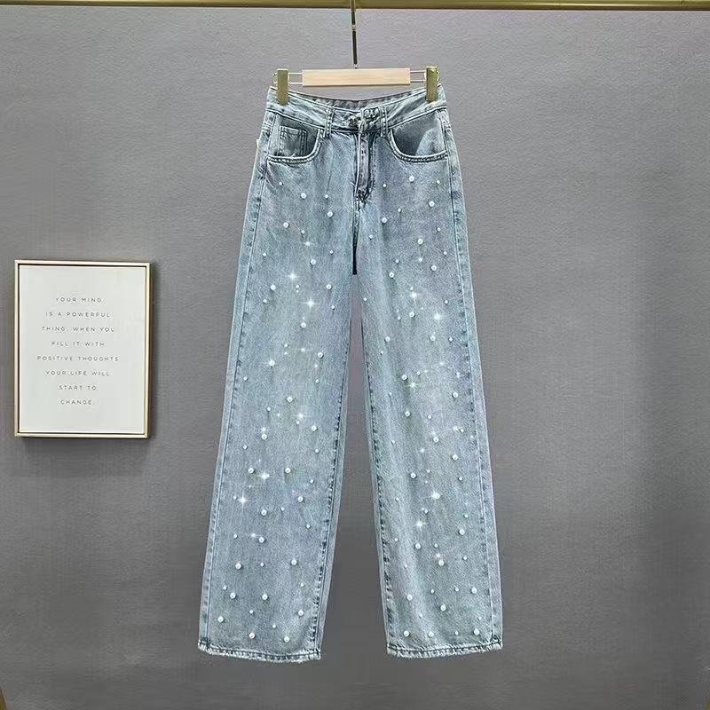 Women s Jeans Pants Beading High Waist Casual Straight Pants for Women Streetwear Elegant Splice Denim Female Trousers XS світло-синій колір
Women s Jeans Pants Beading High Waist Casual Straight Pants for Women Streetwear Elegant Splice Denim Female Trousers XS світло-синій колір