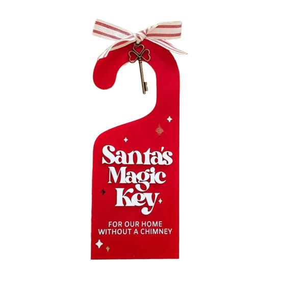 Santa s Magic Key Door Hanger for Christmas Eve Plastic Engraved Door Sign with Vintage Metal Keys And Ribbon Christmas Hanging Ornaments for Kids
Santa s Magic Key Door Hanger for Christmas Eve Plastic Engraved Door Sign with Vintage Metal Keys And Ribbon Christmas Hanging Ornaments for Kids