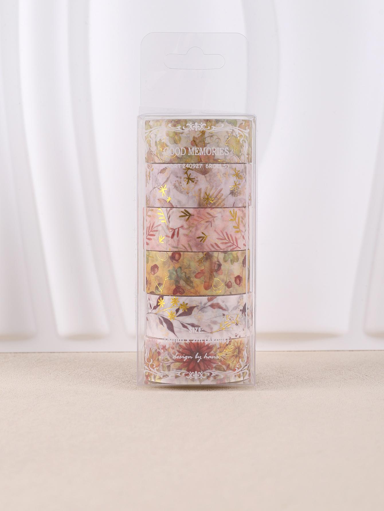 6rolls/Box Gold Foil Washi Tape Adhesive Paper Tape For Creative Journaling Scrapbooking Supplies Masking Tape Decorative Tape
6rolls/Box Gold Foil Washi Tape Adhesive Paper Tape For Creative Journaling Scrapbooking Supplies Masking Tape Decorative Tape