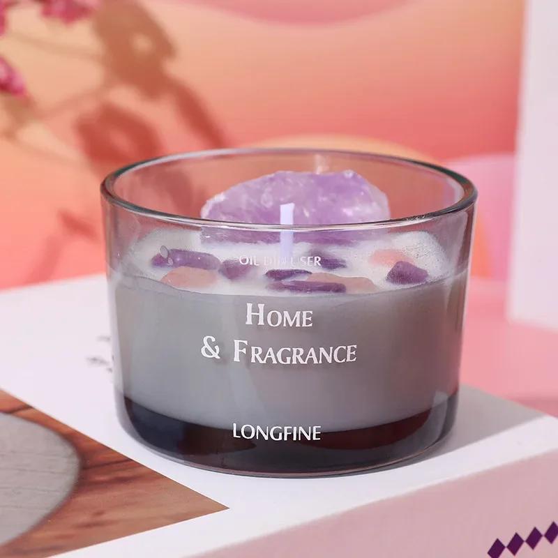 Pink Crystal Aroma Candle Metaphysical Supplies Soy Wax Fragrance Atmosphere Decoration Hotel Room Bedroom Home Decoration
Pink Crystal Aroma Candle Metaphysical Supplies Soy Wax Fragrance Atmosphere Decoration Hotel Room Bedroom Home Decoration