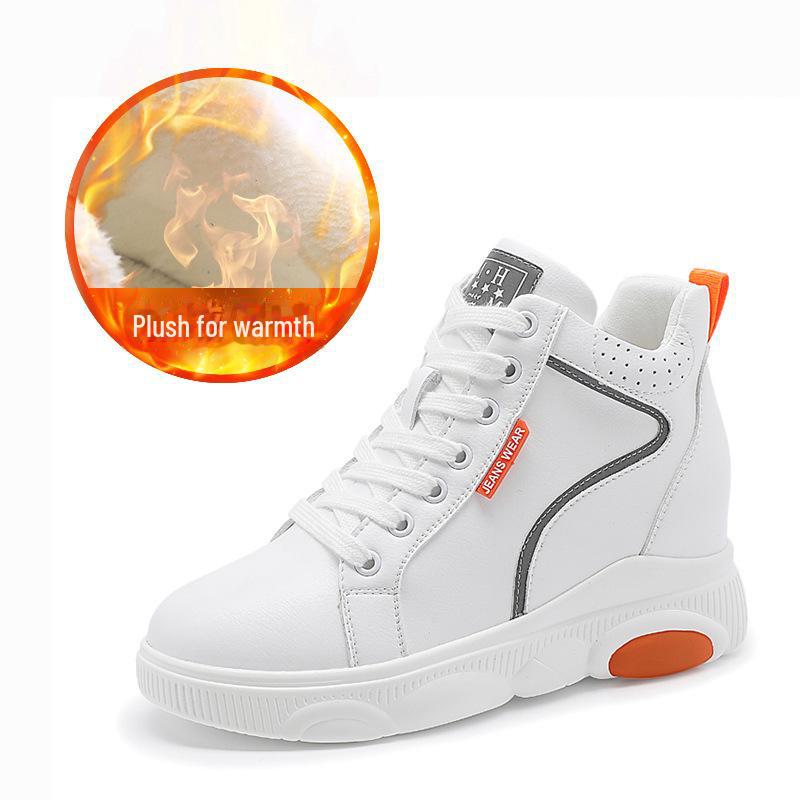 Женские высокие белые хлопковые туфли с плюшевой подкладкой, коллекция осень/зима 2022 г. - спортивная повседневная обувь, увеличивающая рост. Size 40
Женские высокие белые хлопковые туфли с плюшевой подкладкой, коллекция осень/зима 2022 г. - спортивная повседневная обувь, увеличивающая рост. Size 40