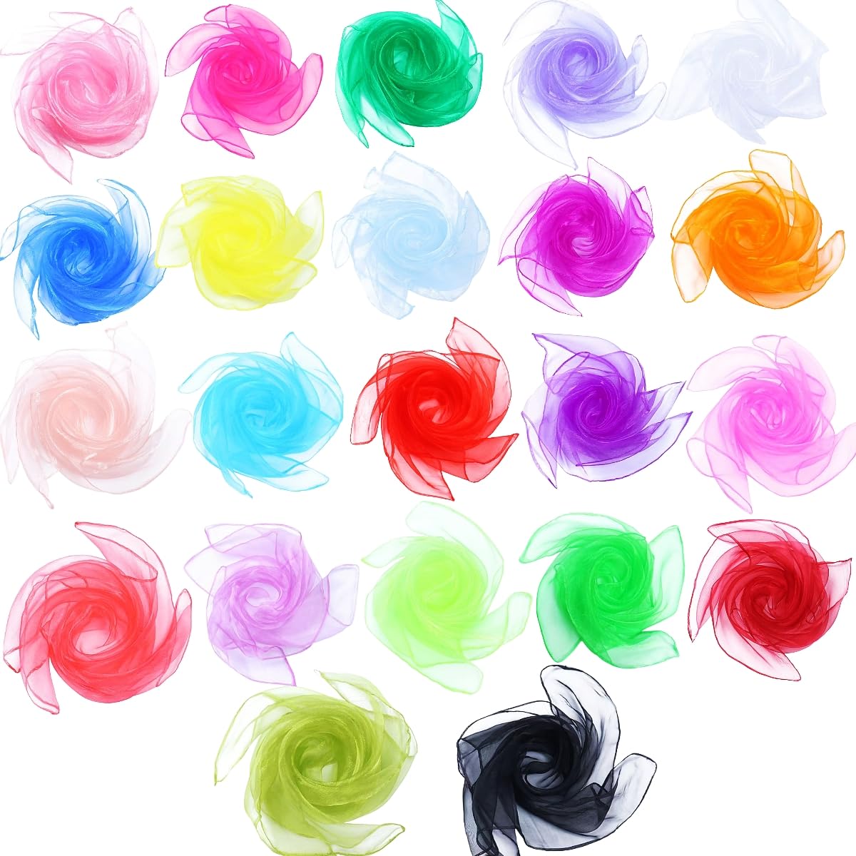 44 pieces 22 colors Scarf Chiffon Juggling Silk Scarf Play Kids Exercise Juggling (65 yen/piece) 6060cm
44 pieces 22 colors Scarf Chiffon Juggling Silk Scarf Play Kids Exercise Juggling (65 yen/piece) 6060cm