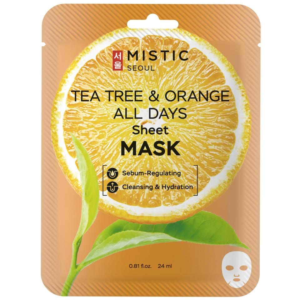 MISTIC TEA TREE & ORANGE ALL DAYS Sheet MASK Тканевая маска для лица с экстрактами чайного дерева и апельсина 24мл
MISTIC TEA TREE & ORANGE ALL DAYS Sheet MASK Тканевая маска для лица с экстрактами чайного дерева и апельсина 24мл