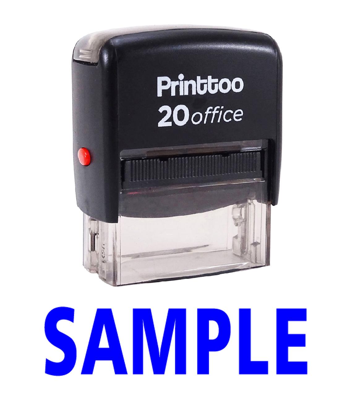 Printtoo Rubber Stamp SAMPLE Self Inking Office Stationary Custom 14 mm x 38 mm (Approx) синій
Printtoo Rubber Stamp SAMPLE Self Inking Office Stationary Custom 14 mm x 38 mm (Approx) синій