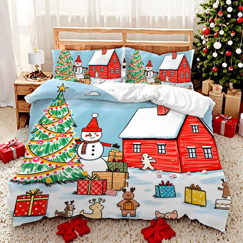 3D Digital Printing Bedding Two Or Three-Piece Christmas Small Fresh Polyester Quilt Cover EU single 135*200
3D Digital Printing Bedding Two Or Three-Piece Christmas Small Fresh Polyester Quilt Cover EU single 135*200