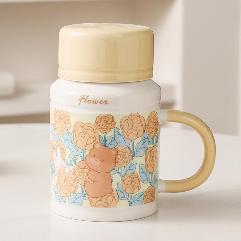 Cute retro kettle high-value ceramic mug with lid spoon design water cup souvenir office teacup 401-500ml
Cute retro kettle high-value ceramic mug with lid spoon design water cup souvenir office teacup 401-500ml