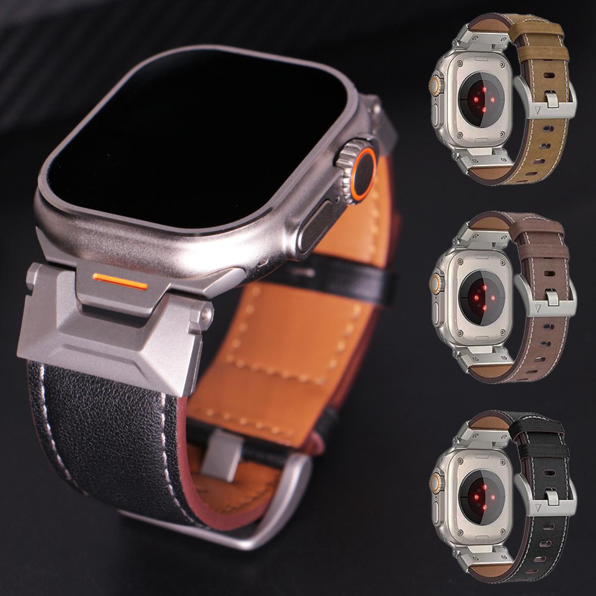 Stainless Steel Buckle + Genuine Leather Band Sport Strap For Apple Watch Series 9 8 7 6 5 4 SE Ultra 2 49mm/42mm/45mm
Stainless Steel Buckle + Genuine Leather Band Sport Strap For Apple Watch Series 9 8 7 6 5 4 SE Ultra 2 49mm/42mm/45mm