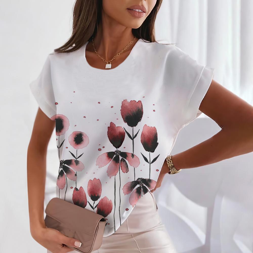 Summer Fashion 3D Flower Print Women s T-Shirts Casual O-neck Short Sleeve Comfortable Top Cute Loose Female Clothing XS
Summer Fashion 3D Flower Print Women s T-Shirts Casual O-neck Short Sleeve Comfortable Top Cute Loose Female Clothing XS