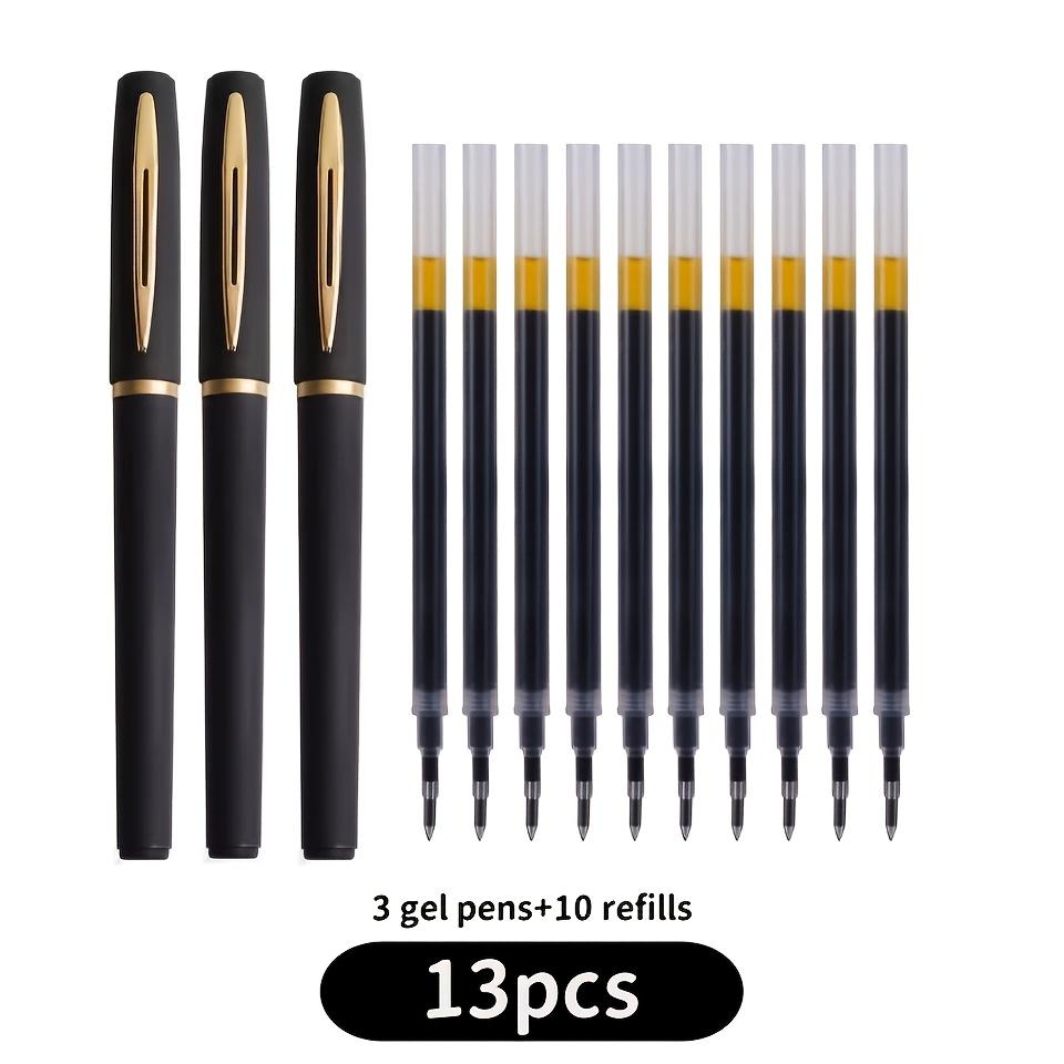 13pcs Black Gel Pens, High-capacity Gel Pens, 0.5mm Tip Width, Suitable for Business, Office, Includes 3 Gel Pens + 10 Refills
13pcs Black Gel Pens, High-capacity Gel Pens, 0.5mm Tip Width, Suitable for Business, Office, Includes 3 Gel Pens + 10 Refills