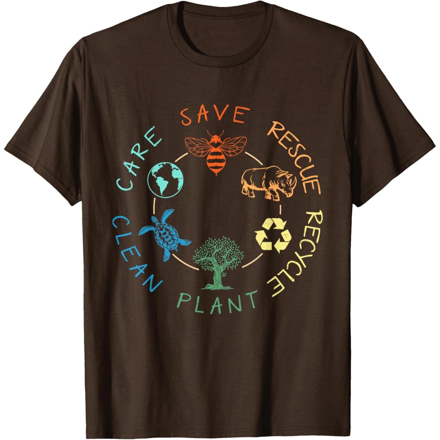 Save Bees Recycle Earth Day Graphic Tee Conservation Themed Casual Cotton T-Shirt 4XL
Save Bees Recycle Earth Day Graphic Tee Conservation Themed Casual Cotton T-Shirt 4XL