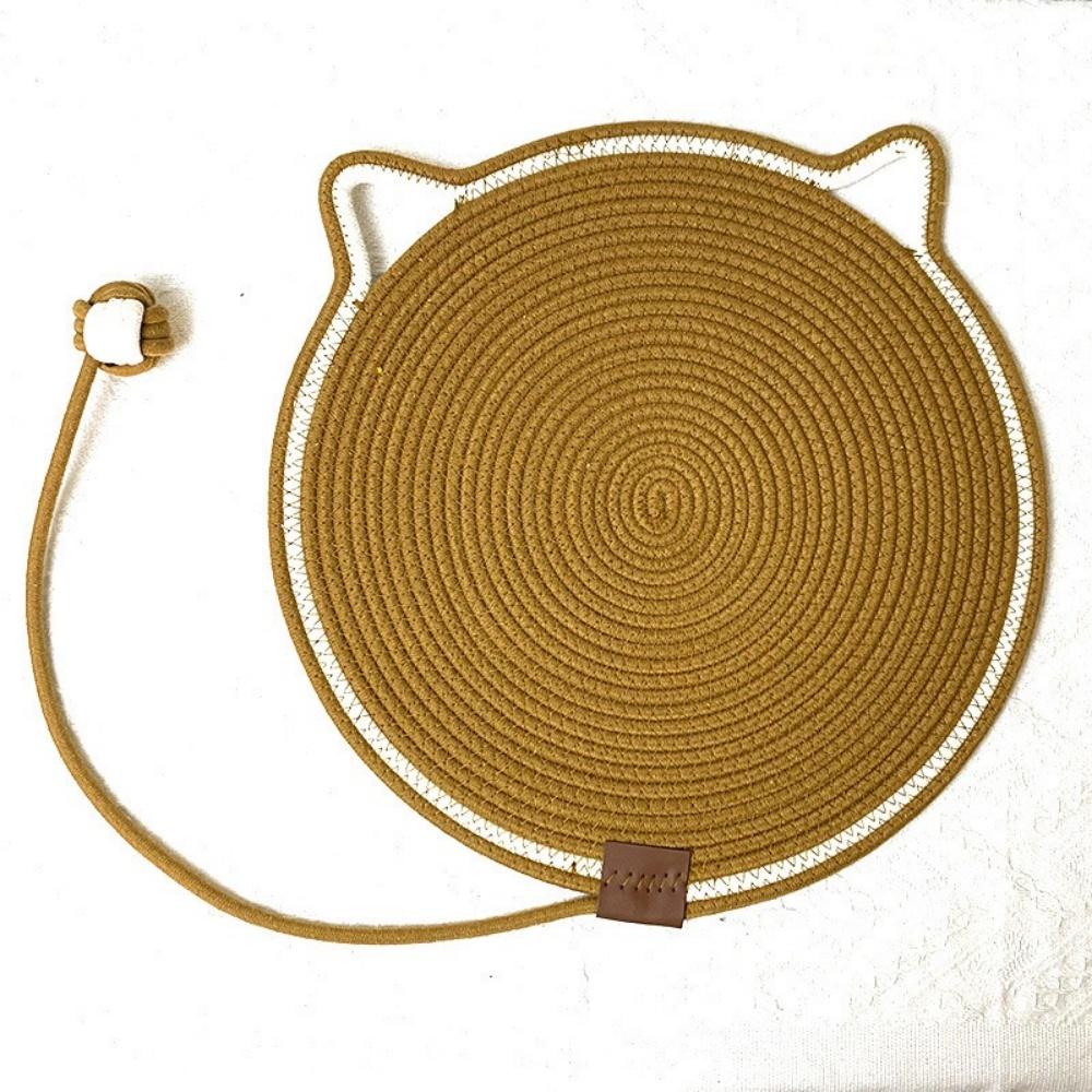 Cat scratching pad, natural cotton rope scratching pad, with ear-shaped hanging hooks and toy balls, suitable for walls, floors, 42cm коричневый
Cat scratching pad, natural cotton rope scratching pad, with ear-shaped hanging hooks and toy balls, suitable for walls, floors, 42cm коричневый