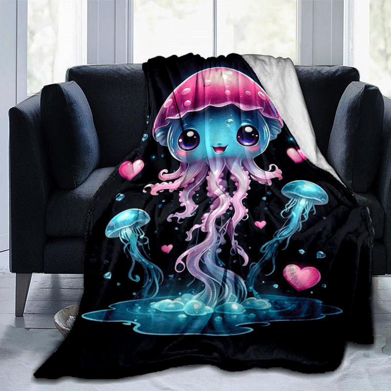 1pc Cute Jellyfish Printing Lightweight Flannel Blanket, Comfortable and Warm Blanket, for Camping Sofa Bed and Couch Office, Gift 100x150cm
1pc Cute Jellyfish Printing Lightweight Flannel Blanket, Comfortable and Warm Blanket, for Camping Sofa Bed and Couch Office, Gift 100x150cm