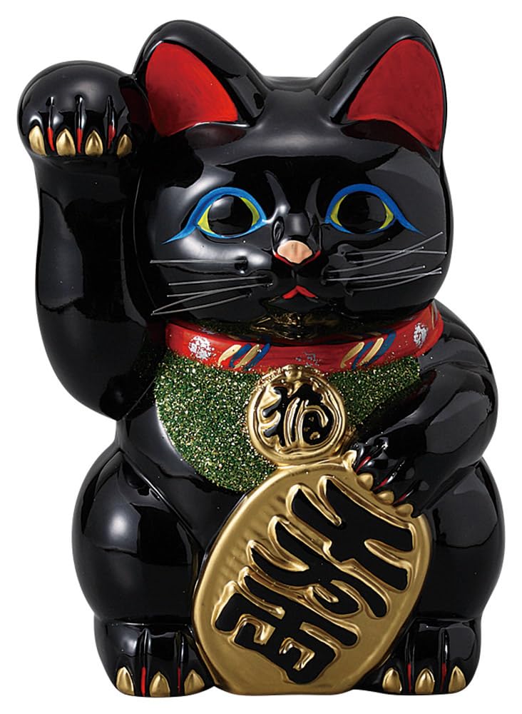 Lucky Cat 18 x 16 x 25cm Black Oval Cat 8 Right Hand Brings Money Pottery Tokoname Ware Made in Japan Ale-net Maneki-neko (H) No. чорний
Lucky Cat 18 x 16 x 25cm Black Oval Cat 8 Right Hand Brings Money Pottery Tokoname Ware Made in Japan Ale-net Maneki-neko (H) No. чорний
