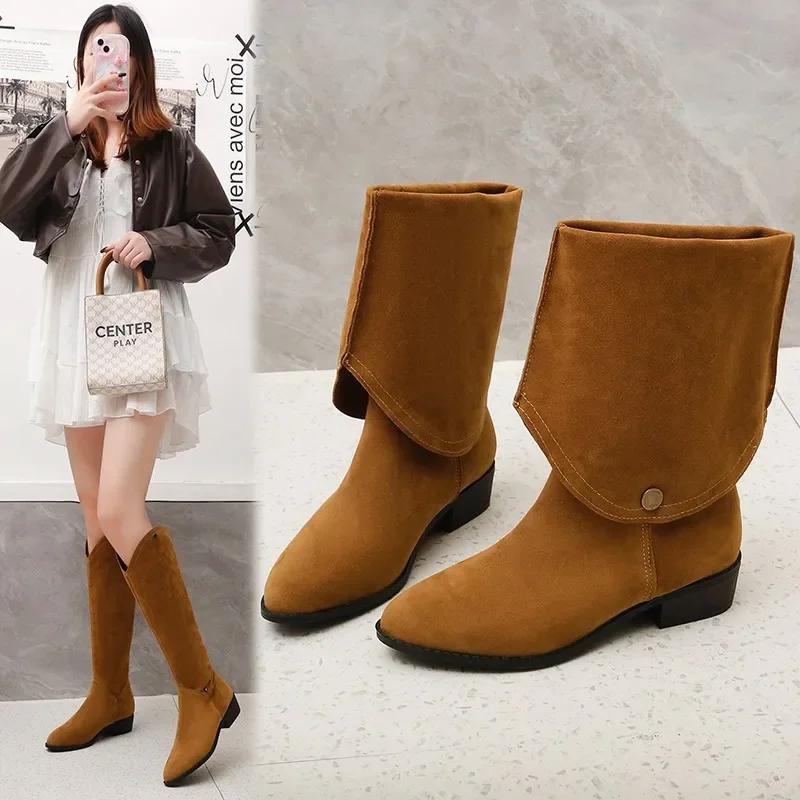 Knee-High Square Heel Spring/Autumn Modern Boots for Women 2024 High Quality Rubber PU Ladies Shoes Slip-on Pointed Toe Boots
Knee-High Square Heel Spring/Autumn Modern Boots for Women 2024 High Quality Rubber PU Ladies Shoes Slip-on Pointed Toe Boots